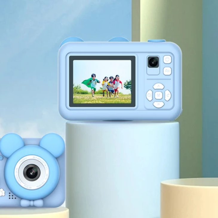 Digitális fényképezőgép gyerekeknek, THD D32, 8 megapixeles fotófelbontás, 720p videó, rózsaszín