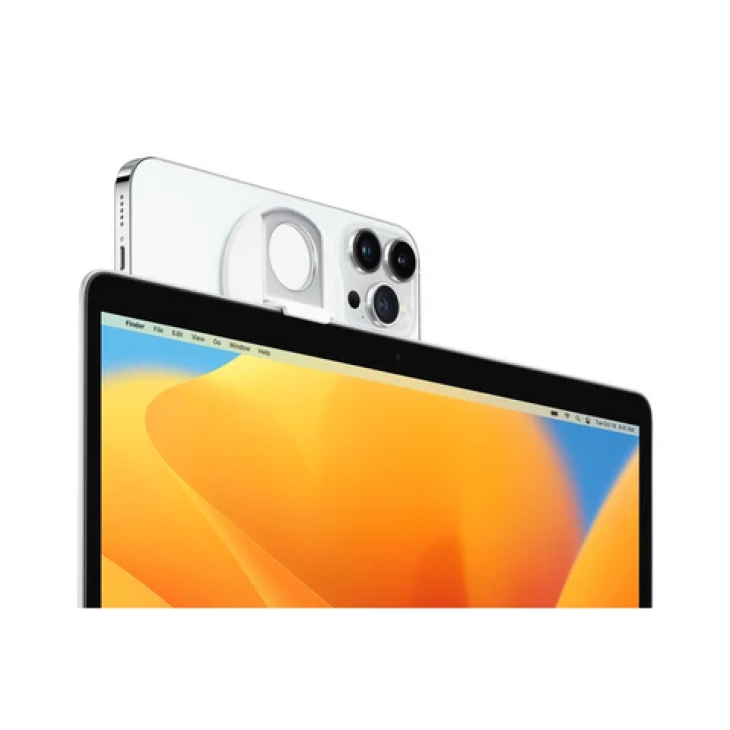 Mágneses kapcsok, THD, iPhone 15,14,13,12 csatlakoztatása Apple Macbookhoz, webkamera használata, fehér