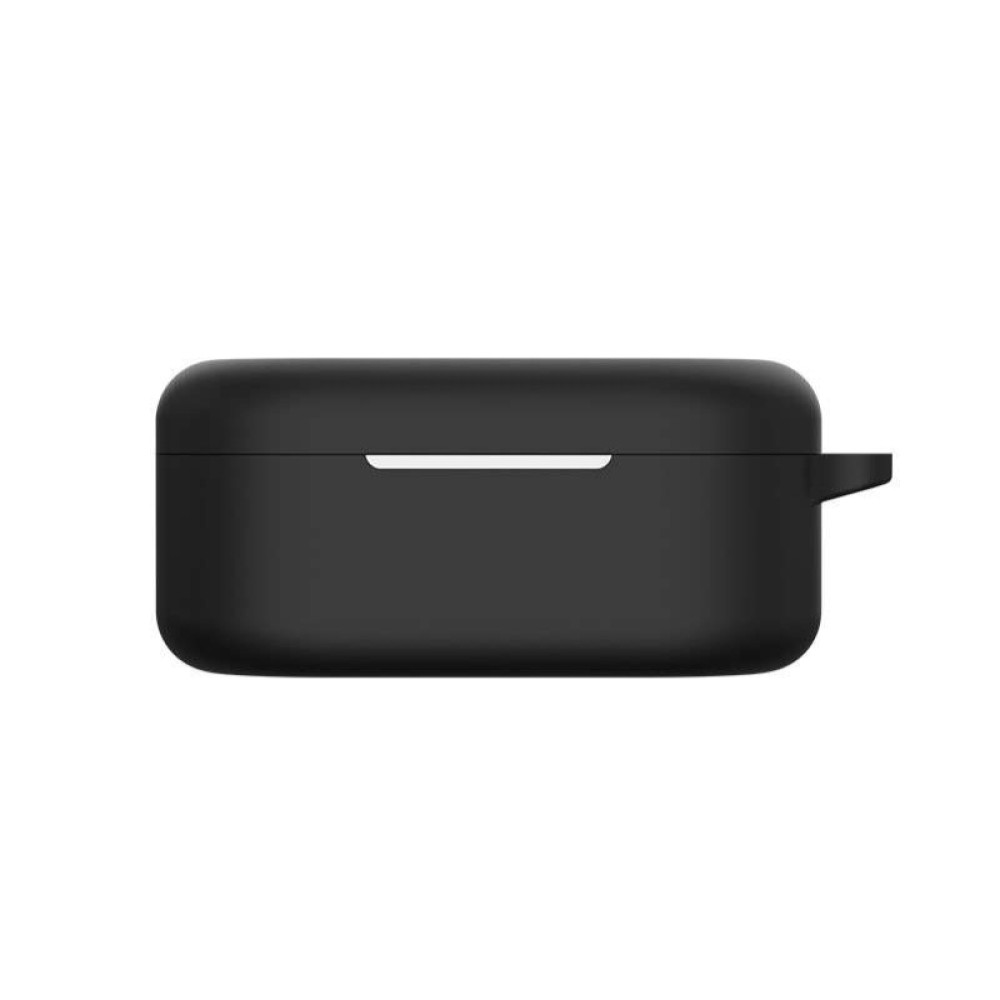 Szilikon tok, THD, kompatibilis a OnePlus Nord Buds2 vezeték nélküli fejhallgatóval, karabinerrel, fekete