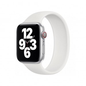 THD solo loop szilikon karkötő Apple Watch 41mm series 8-hoz, S méret, csuklóhossz 158-177 mm, fehér