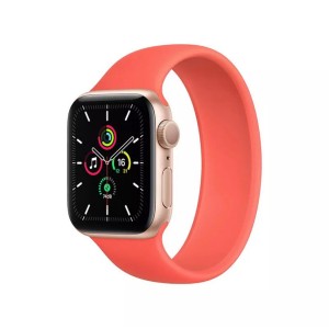 THD szólóhurkos szilikon karkötő Apple Watch 41mm series 8-hoz, S méret, csuklóhossz 158-177 mm, narancs