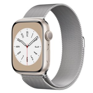 Milánói fém szíj, THD márka Apple Watch 45 mm-es sorozat 7-hez és Apple Watch Ultra 49 mm-hez, univerzális méret, ezüst szín