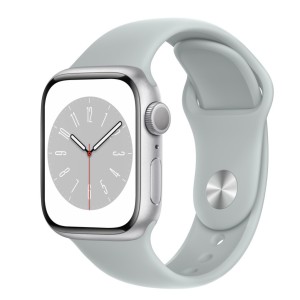 THD szilikon szíj Apple Watch 41 mm-es sorozat 8-hoz, S/M méret, metálszürke színű