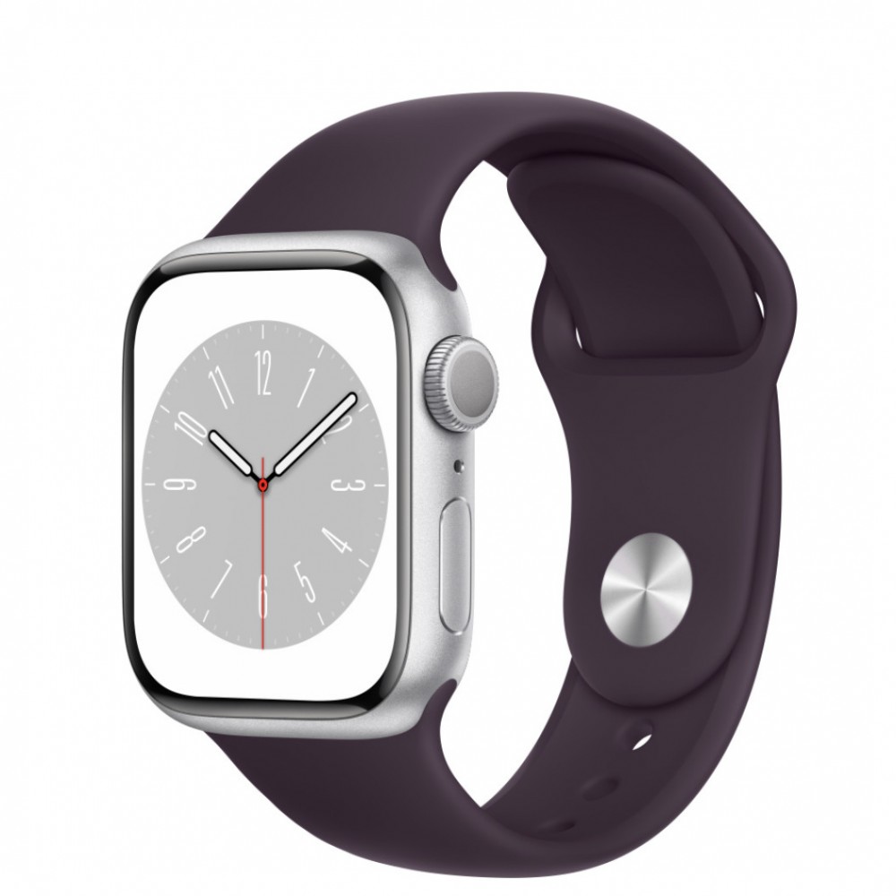 THD szilikon szíj Apple Watch 41 mm-es sorozat 8-hoz, S/M méret, sötét bordó szín