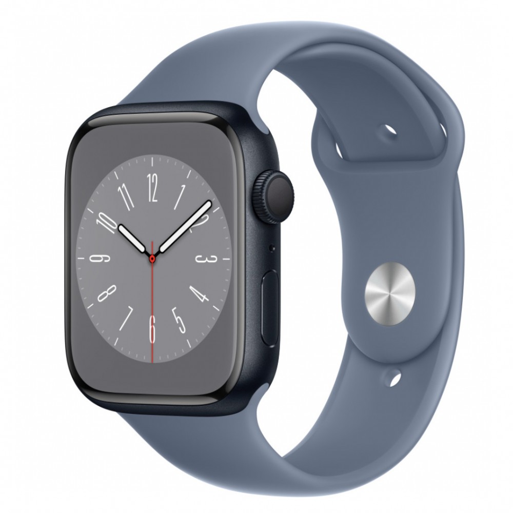 THD szilikon szíj kompatibilis a 45 mm-es Apple Watch 8-as sorozattal és az Apple Watch Ultra 49 mm-es órával, M/L méret, palakék
