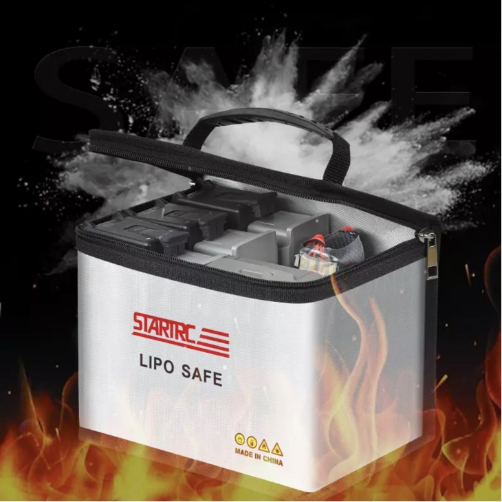 STARTRC tűzálló táska DJI Mini és DJI Air drone akkumulátorok töltéséhez, tűz- és vízálló