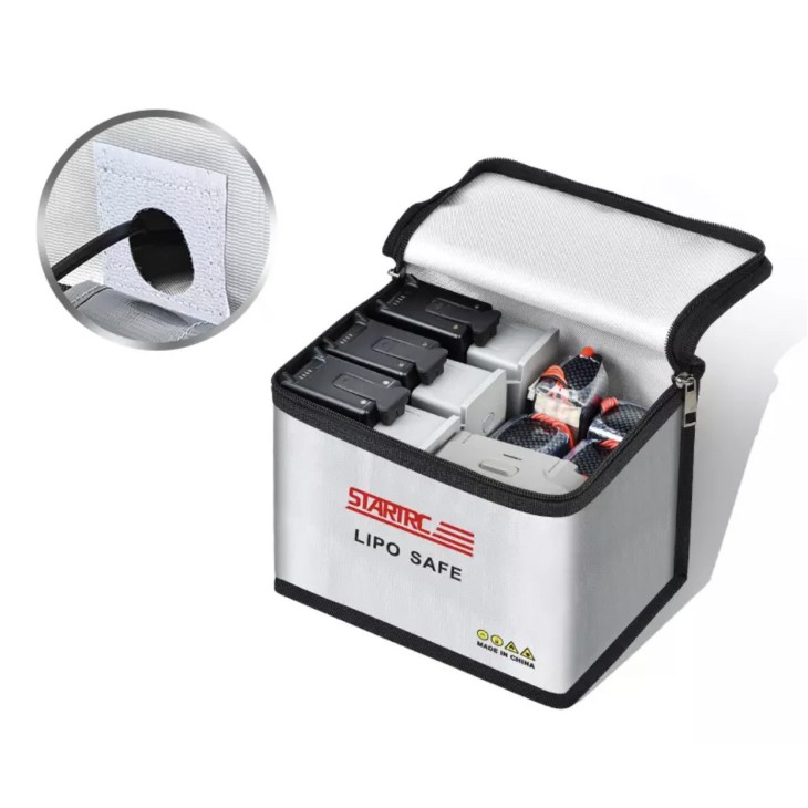 STARTRC tűzálló táska DJI Mini és DJI Air drone akkumulátorok töltéséhez, tűz- és vízálló