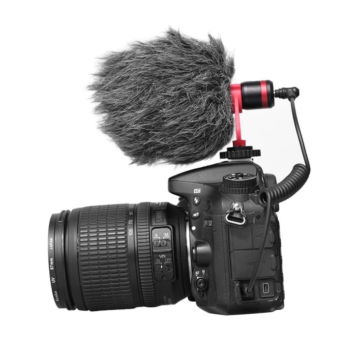 Sörétes mikrofon, Apexel, MIC-01, kompatibilis kamerákkal, okostelefonokkal