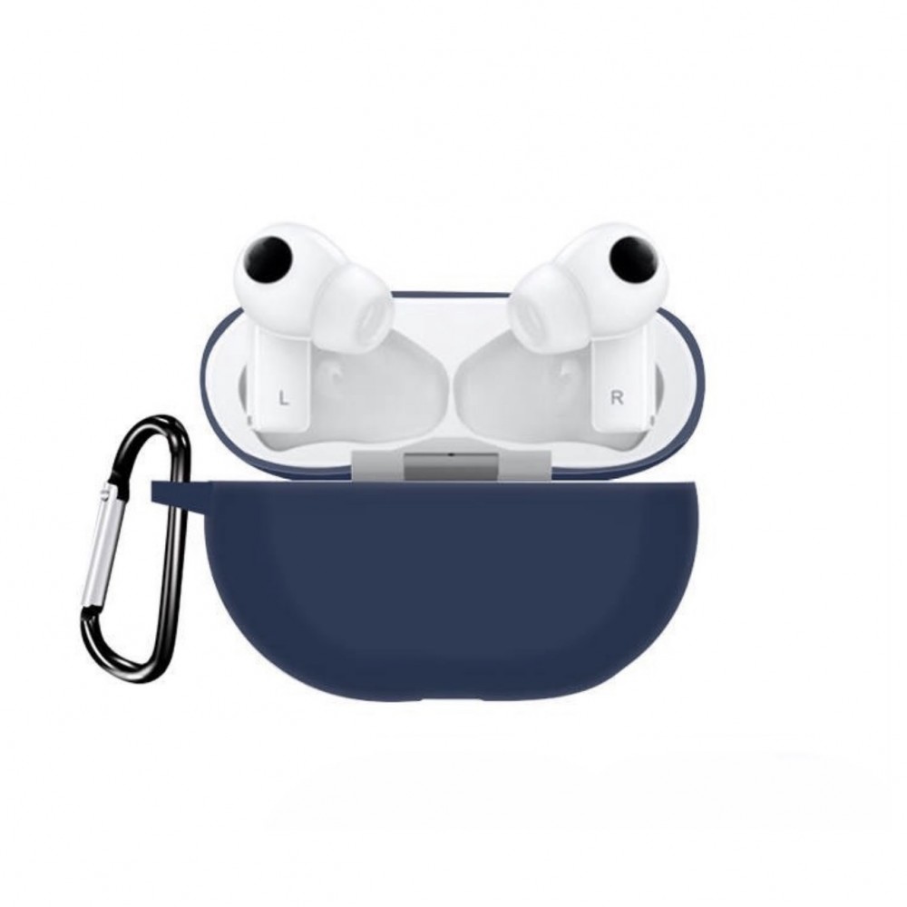 Huawei FreeBuds Pro vezeték nélküli sztereó fejhallgató védelmére szolgáló huzat, farmerkék színű akasztóval