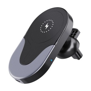 Gyors vezeték nélküli THD autós töltő, mágneses, iPhone 15, iPhone 14, iPhone 13 telefonokhoz, 15 W teljesítmény