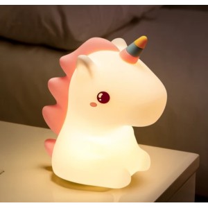 Éjszakai lámpa gyerekszobába, THD SL2, LED, Unicorn modell, Érintésérzékelő, Fehér