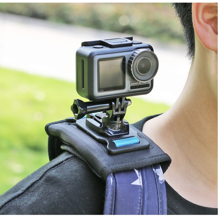 Surewo márkájú csipesz a hátizsák pántjához GoPro Hero 12/ 11/ 10/ 9/ 8/ 7 / 6/5, Session, DJI Osmo Action kamerákhoz és egyéb modellekhez