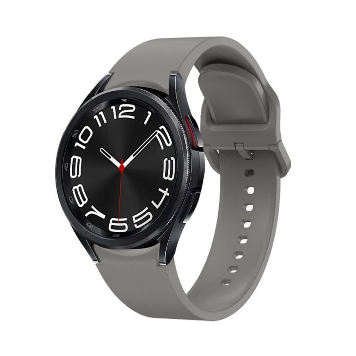 THD 20 mm-es szilikon szíj Galaxy Watch6/Classic, Galaxy Watch5/Pro készülékekhez, szürke színű