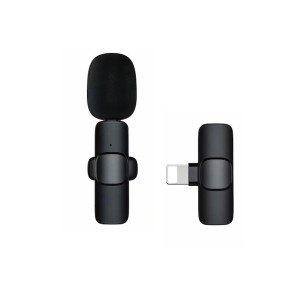 Lavalier mikrofon, Apexel, mindenirányú, vezeték nélküli, iPhone villámcsatlakozó