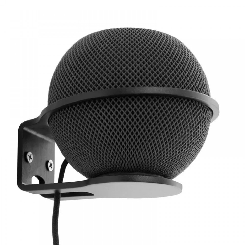 Fém tartó, THD márka, az Apple Homepod Mini hangszóró falra szerelve, fekete