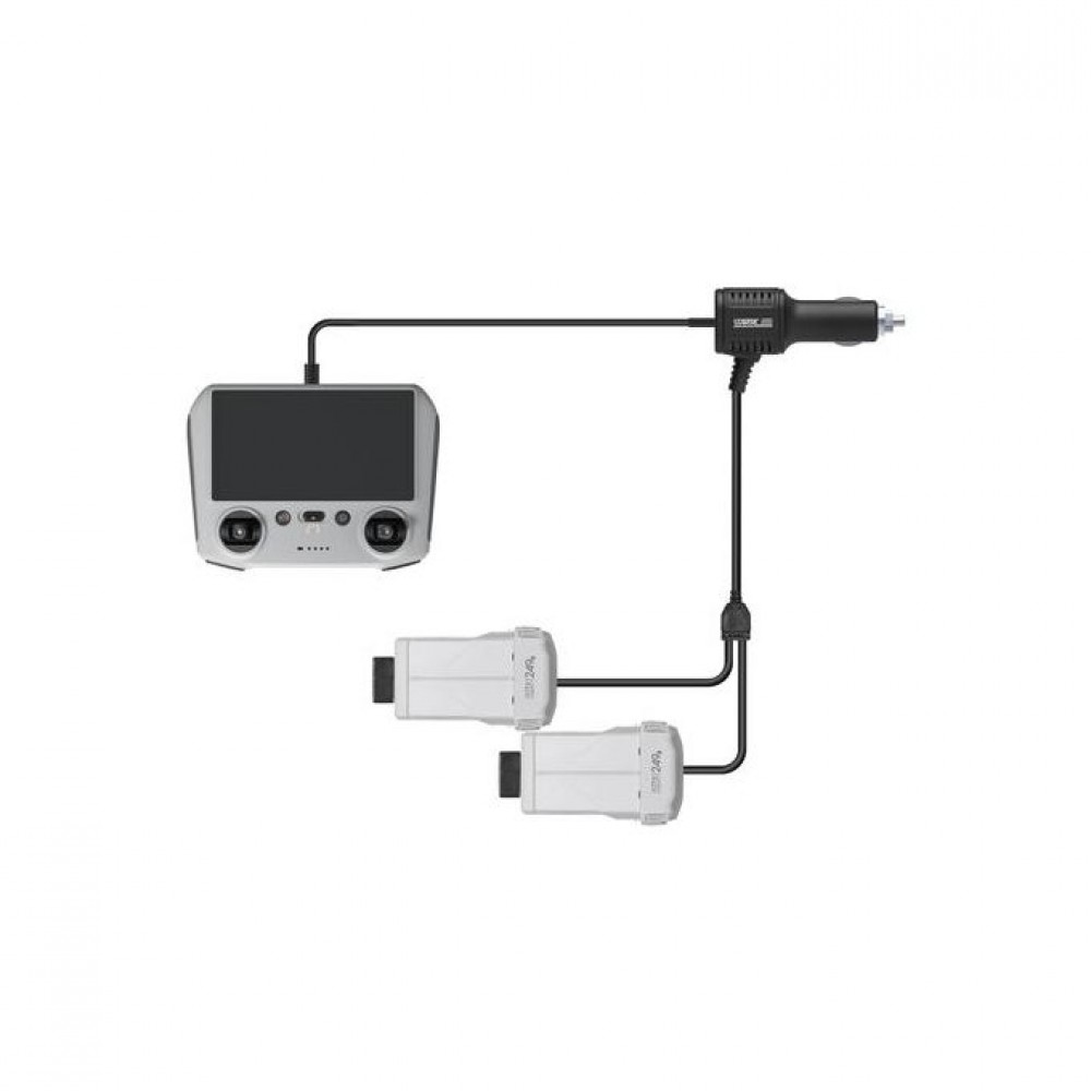 Kettős autós töltő, STARTRC, kompatibilis DJI Mini 3 Pro/DJI Mini 3, gyorstöltés