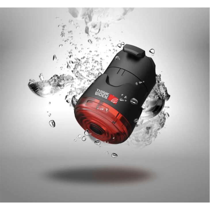 Kerékpár hátsó lámpa, ThinkRider, rögzítése, USB töltés, automatikus be/ki funkció és fékérzékelő