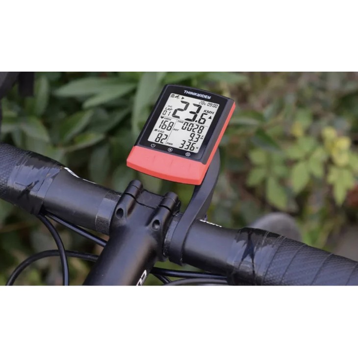 Kerékpárkomputer, ThinkRider BC108, GPS, kerékpáros adatok figyelése, 2,3"-es képernyő, BLE 4.0 ANT+ támogatás