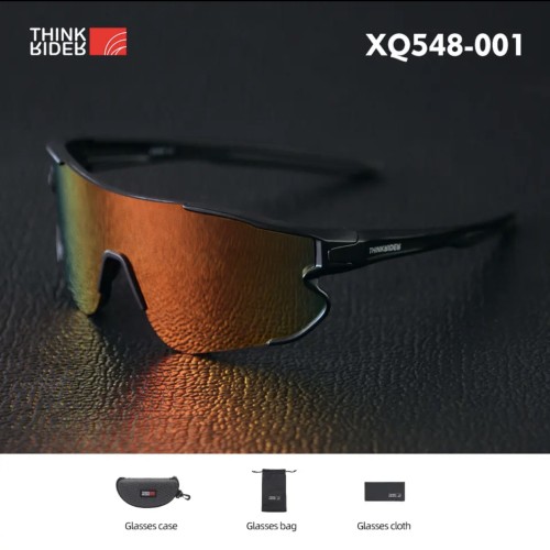ThinkRider XQ548 kerékpáros szemüveg, UV védelem, fekete keret, narancssárga lencse ThinkRider XQ548 kerékpáros szemüveg, UV védelem, fekete keret, narancssárga lencse