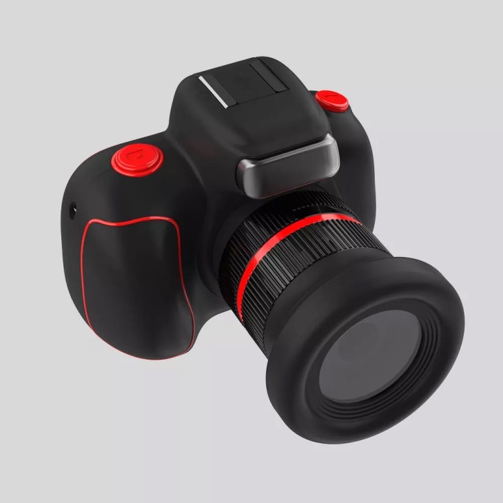 Digitális fényképezőgép gyerekeknek, THD Pixels D6PRO, DSLR megjelenés, 18 megapixeles fotófelbontás, FullHD videó, automatikus fókusz, fekete