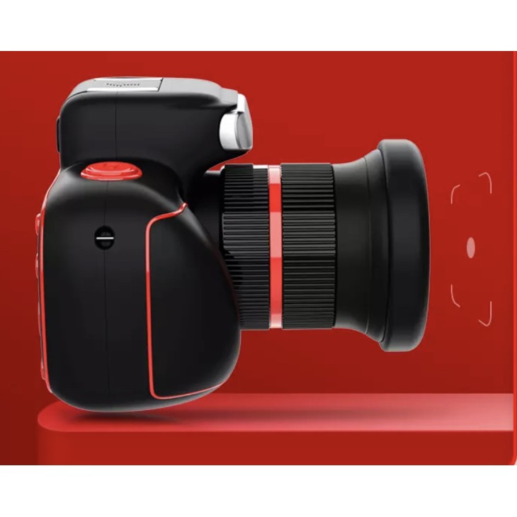 Digitális fényképezőgép gyerekeknek, THD Pixels D6PRO, DSLR megjelenés, 18 megapixeles fotófelbontás, FullHD videó, automatikus fókusz, fekete