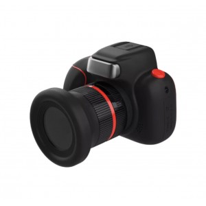 Digitális fényképezőgép gyerekeknek, THD Pixels D6PRO, DSLR megjelenés, 18 megapixeles fotófelbontás, FullHD videó, automatikus fókusz, fekete