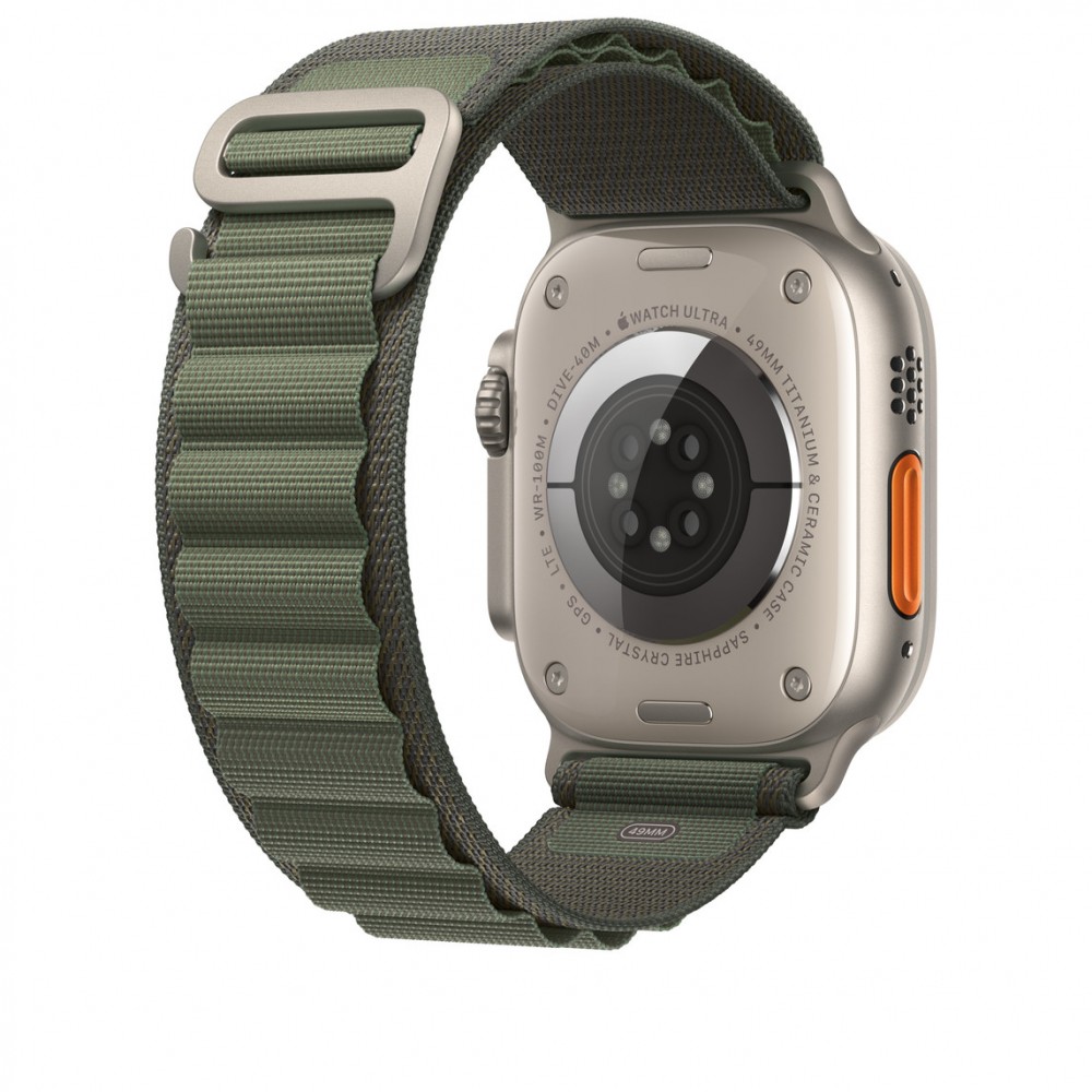THD Alpine Loop szíj, kompatibilis Apple Watch Ultra 49 mm/Apple Watch 42/44/45 mm, univerzális méret, zöld szín