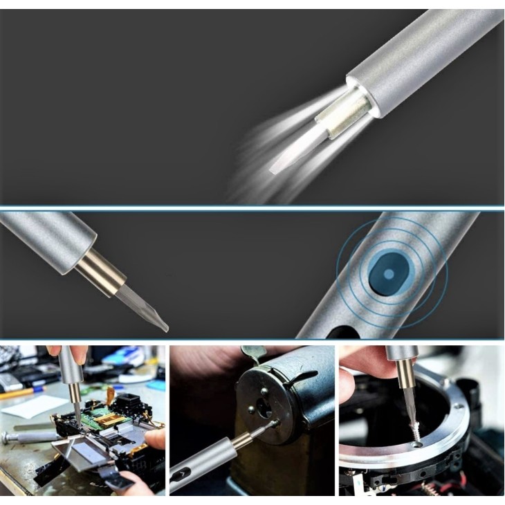 28 az 1-ben nagy pontosságú elektromos csavarhúzó, UF Tools, 300 ford./perc, 24 bit, LED lámpa, USB-C töltés