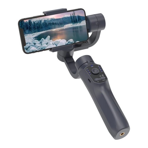 F10 3 tengelyes gimbal stabilizáló rendszer iPhone, Samsung, Huawei, Xiaomi, Oppo készülékekhez arc- és tárgykövetéssel