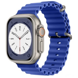 THD Ocean Band, kompatibilis Apple Watch Ultra 49 mm/Apple Watch 42/44/45 mm, univerzális méret, óceánkék szín