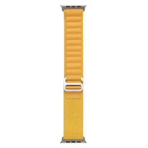 THD Alpine Loop szíj, kompatibilis: Apple Watch Ultra2 49 mm, Apple Watch 45 mm series 9, Apple Watch SE 44 mm, univerzális méret, sárga szín