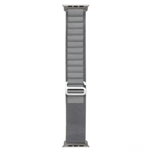 THD Alpine Loop szíj, kompatibilis: Apple Watch Ultra2 49 mm, Apple Watch 45 mm series 9, Apple Watch SE 44 mm, univerzális méret, szürke szín
