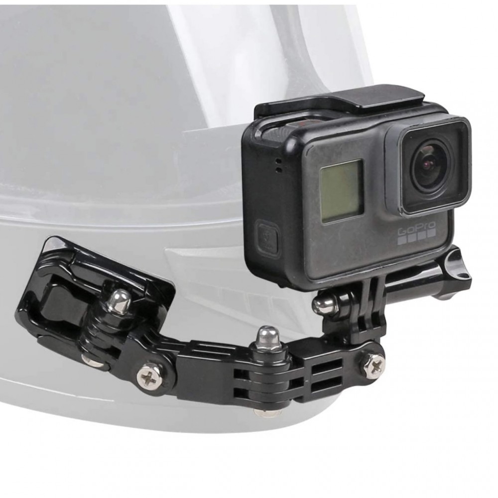 Surewo márkájú készlet a GoPro Hero 12/11/10/9/8/7/6/5 kamera motoros sisakra szereléséhez, fekete színű