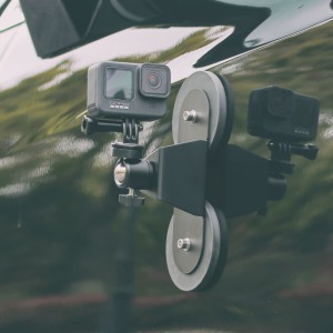 Surewo mágneses tapadókorong a GoPro Hero 12,11,10,9,8,7,6,5 autóhoz vagy fémtárgyakhoz való rögzítéséhez, dupla talp