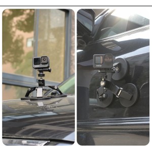 Surewo mágneses tapadókorong a GoPro Hero 12,11,10,9,8,7,6,5 autóhoz vagy fémtárgyakhoz való rögzítéséhez, hármas talp