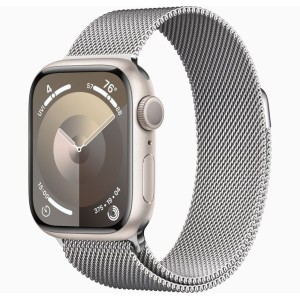 Milánói fém szíj, THD márka, kompatibilis Apple Watch 41 mm series 9, Apple Watch SE 40 mm, univerzális méret, ezüst