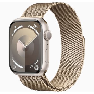 Milanese fém szíj, THD márka, kompatibilis Apple Watch 45 mm-es sorozat 9, Apple Watch SE 44 mm, univerzális méret, arany