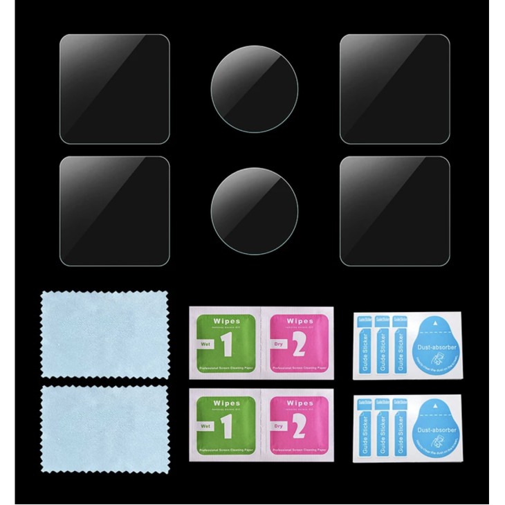 Kijelző és lencsevédő üvegkészlet, Surewo márka, DJI Action 2 kamerához