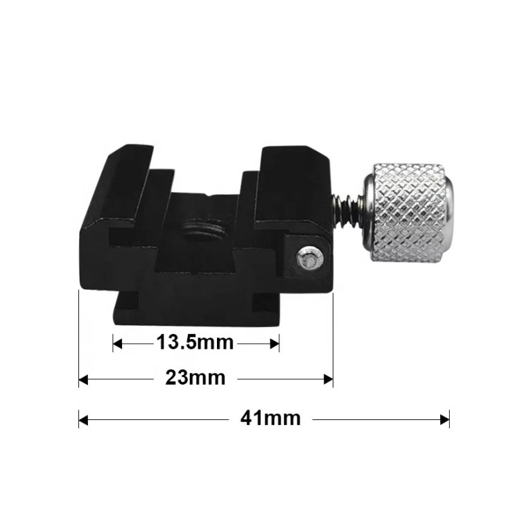 Gyorskioldó rendszer hidegpapucs markolattal felszerelt fotótartozékokhoz, fekete színben