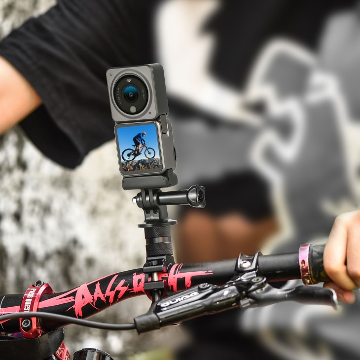 STARTRC készlet DJI Action 2 kamerához kerékpár kormányon, forgatható, fekete