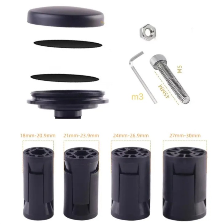 Airtag tracker rejtőrendszer, THD, a villában a kerékpárra rögzíthető, fekete