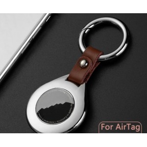 THD márkájú fém kulcstartó Apple AirTag-hez, ezüst színű