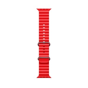 Okosóra szíj, THD, Ocean modell, kompatibilis: Apple Watch Ultra2 49 mm, Apple Watch 45 mm series 9, Apple Watch SE 44 mm, univerzális méret, piros
