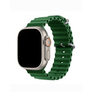 Okosóra szíj, THD, Ocean modell, kompatibilis: Apple Watch Ultra2 49 mm, Apple Watch 45 mm series 9, Apple Watch SE 44 mm, univerzális méret, zöld