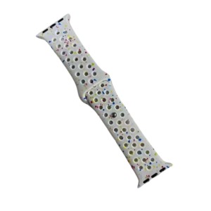 Sportszíj, THD, Nike Pure Platinum típusú, kompatibilis az Apple Watch 45 mm-es sorozat 9, Apple Watch SE 44. fehér