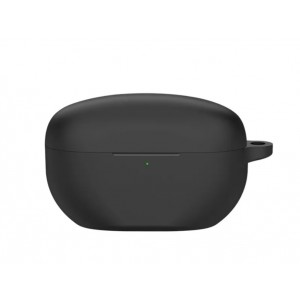 THD szilikon tok Sony WF-1000XM5 vezeték nélküli fejhallgatóhoz, karabinerrel, fekete színű