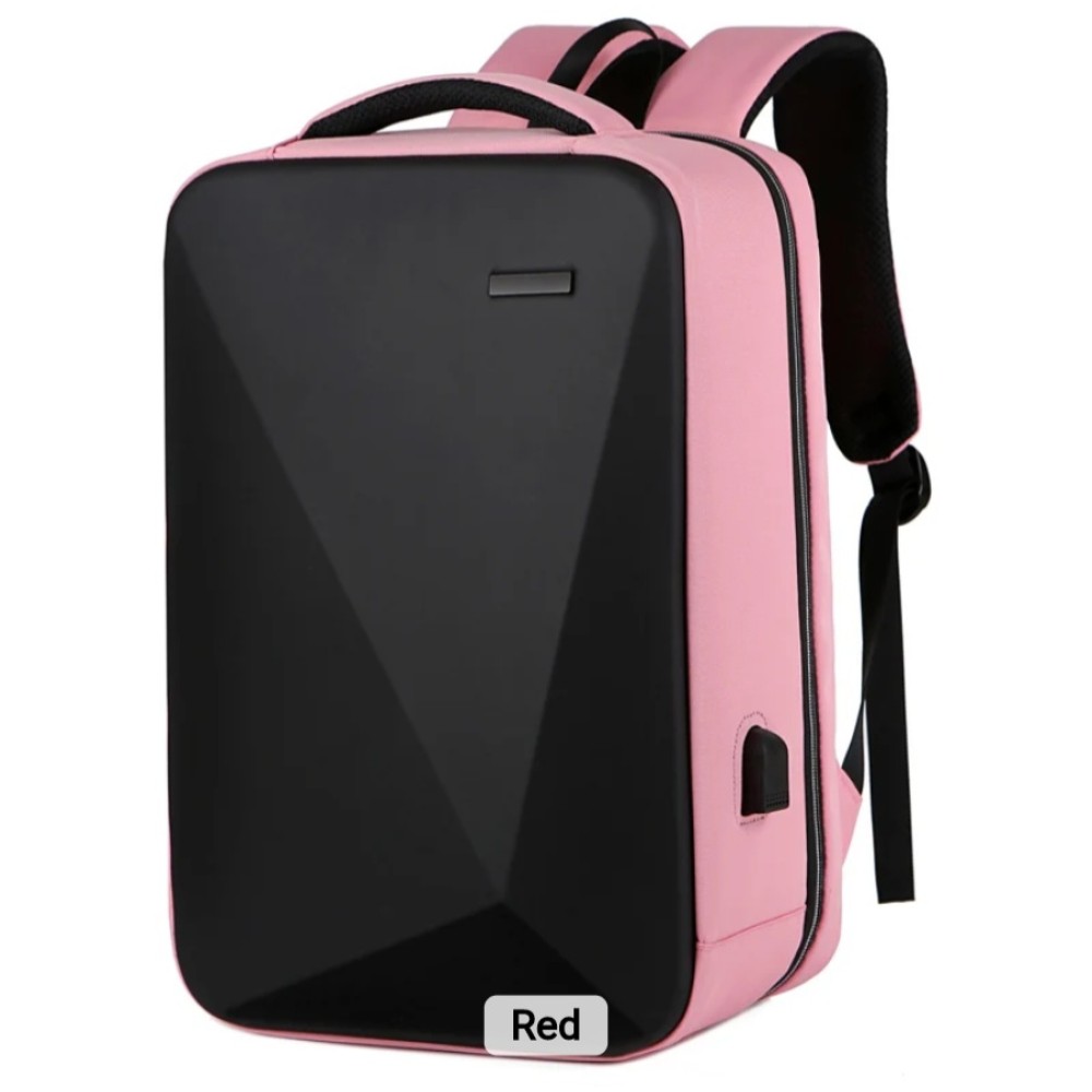 TAIKESEN TK-L1 hátizsák, smart casual, vízálló, lopásgátló zseb, USB porttal, rózsaszín