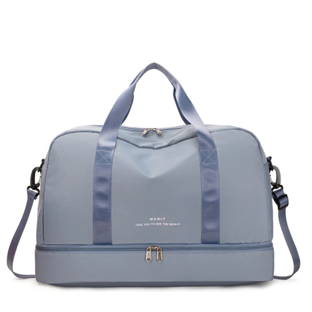 Többfunkciós utazó/sporttáska, TAIKESEN TR01, cipőrekesz, nylon szövet, 49 x 32 x 25 cm, kék