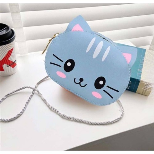 Mini válltáska, TAIKESEN, macska alakú, kék