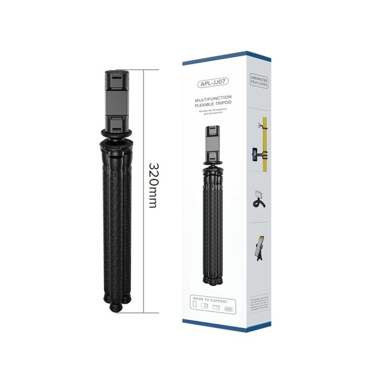 Apexel rugalmas mini állvány DSLR fényképezőgéphez, mobiltelefonhoz és sportvideokamerához GoPro Hero 12,11,10,9,8,7,6,5